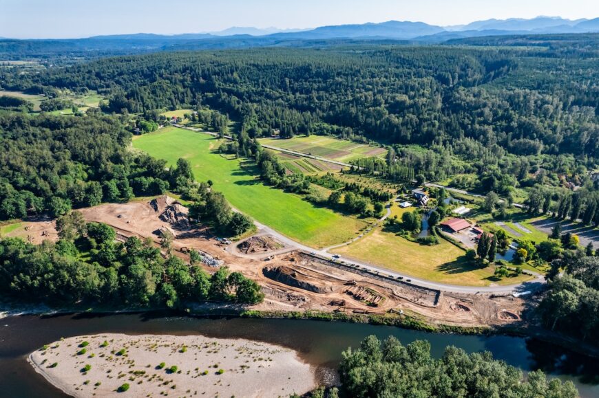 Fall City aerial view of project