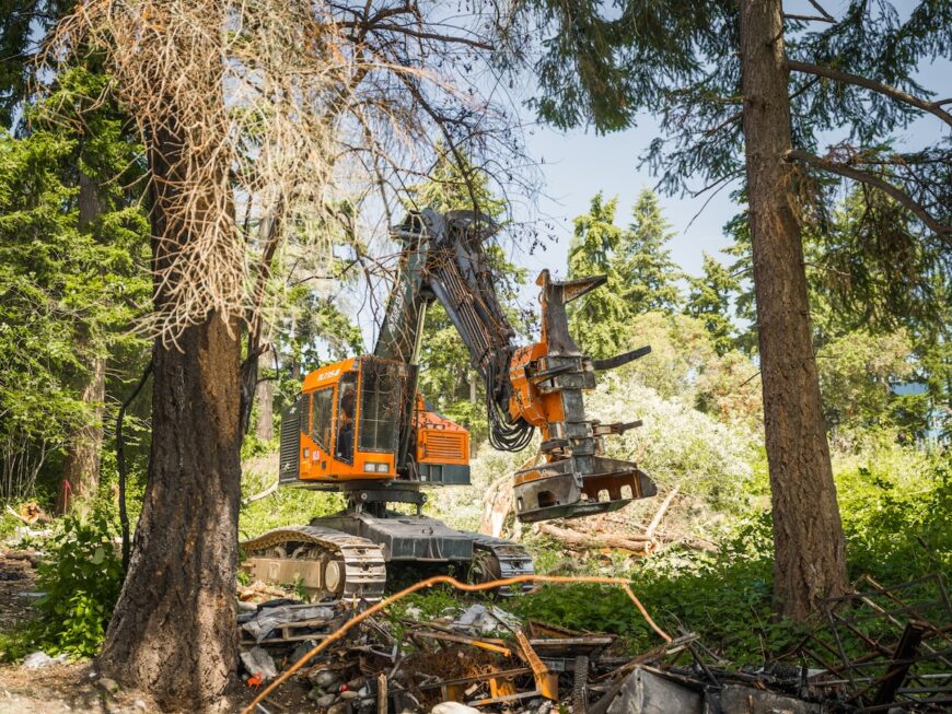 F200 clearing trees for new roadway