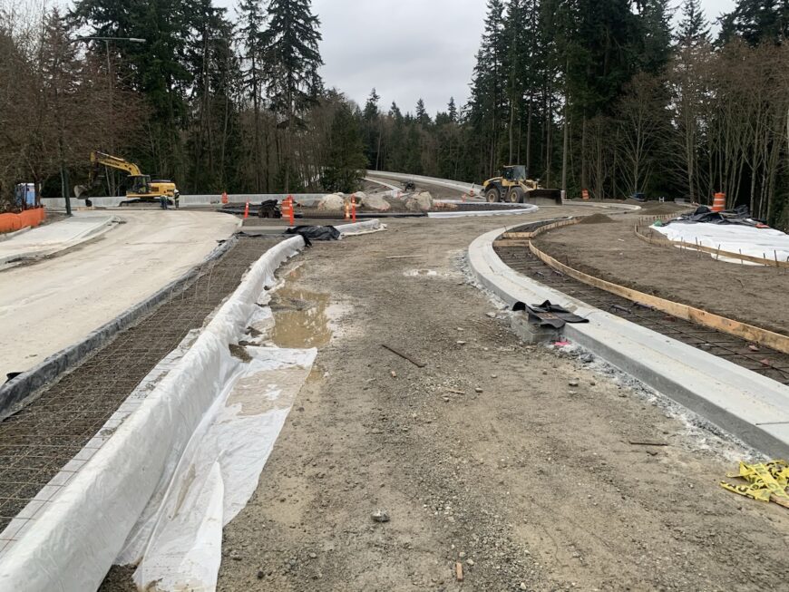 Harbour Reach construction of new roadway and sidewalks