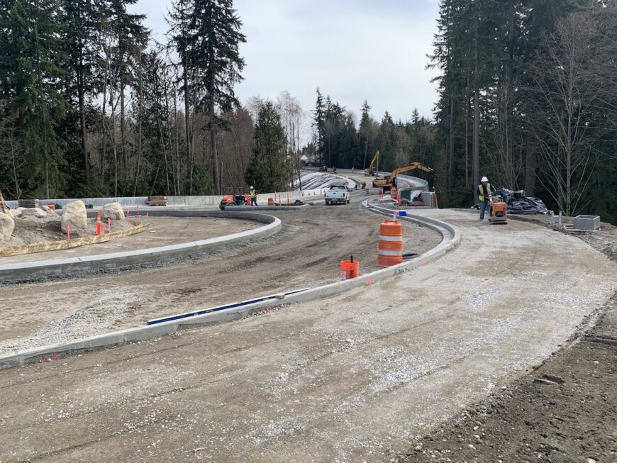 Harbour Reach layout of new roundabout and roadway