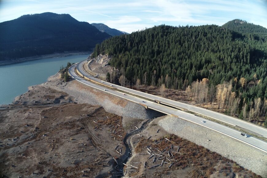 The Hyaks aerial view of newly constructed I90