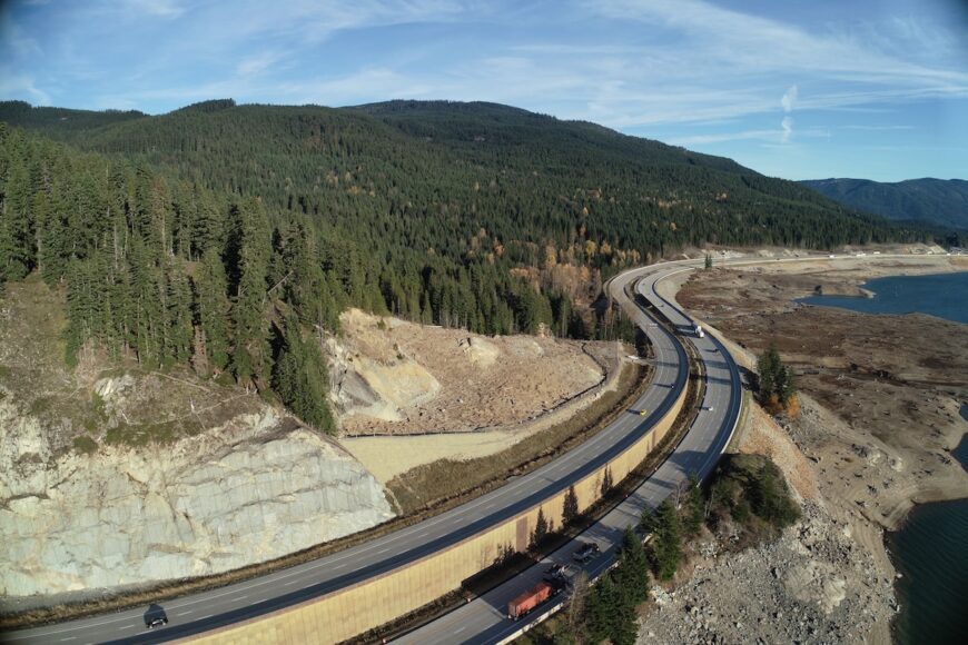 The Hyaks aerial view of newly constructed I90