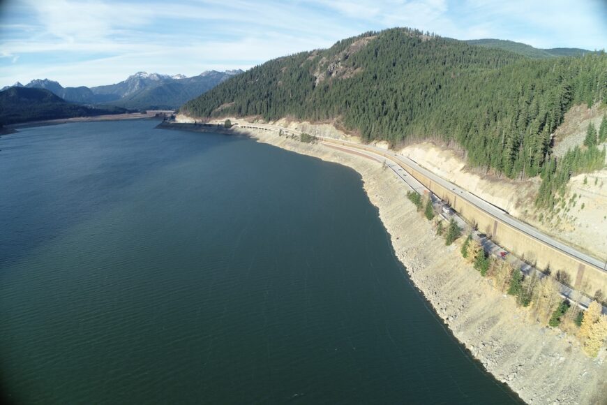 The Hyaks aerial view of newly constructed I90