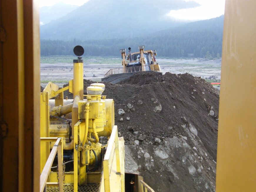 The Hyaks Dozers pushing dirt near Lake Keechelus