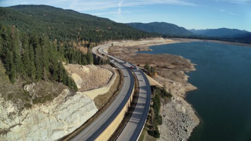 The Hyaks aerial view of newly constructed I90