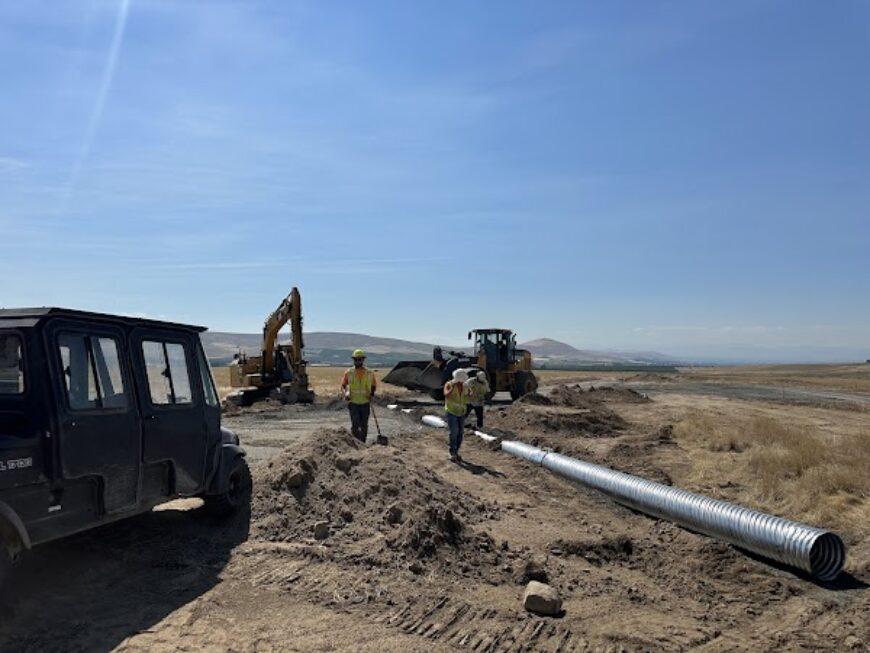 Moxee access road culvert installation