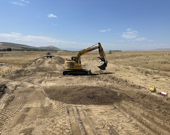 Moxee excavator building access road