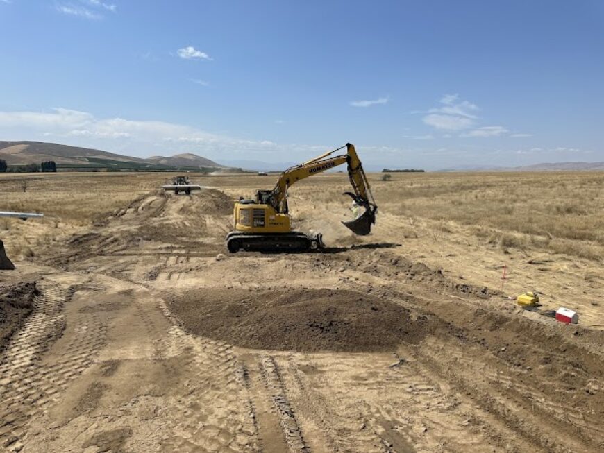 Moxee excavator building access road