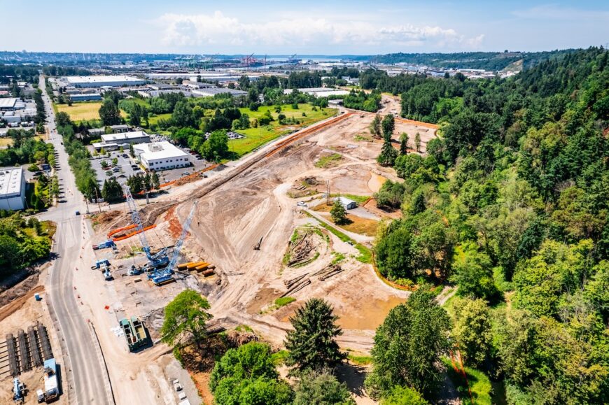 SR167 aerial view of new roadway