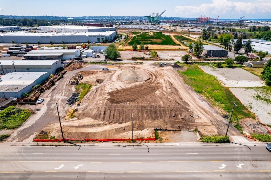 SR167 aerial view of new embankment