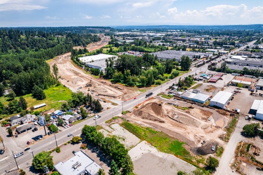 SR167 new roadway alignment