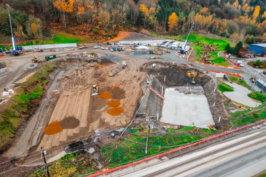 Aglona transfer station earthwork and excavation site