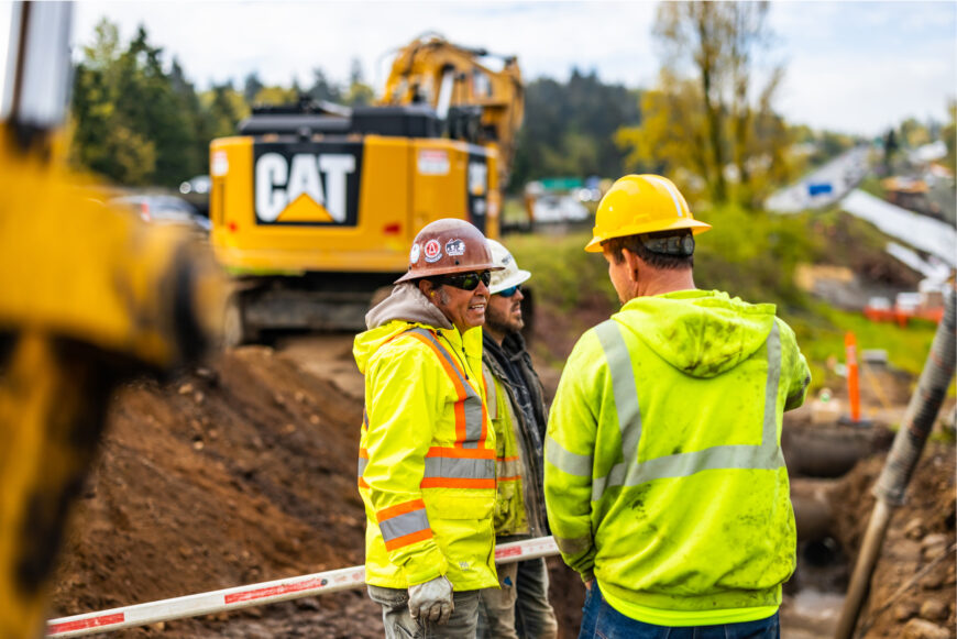 KLB Employees working on a job site